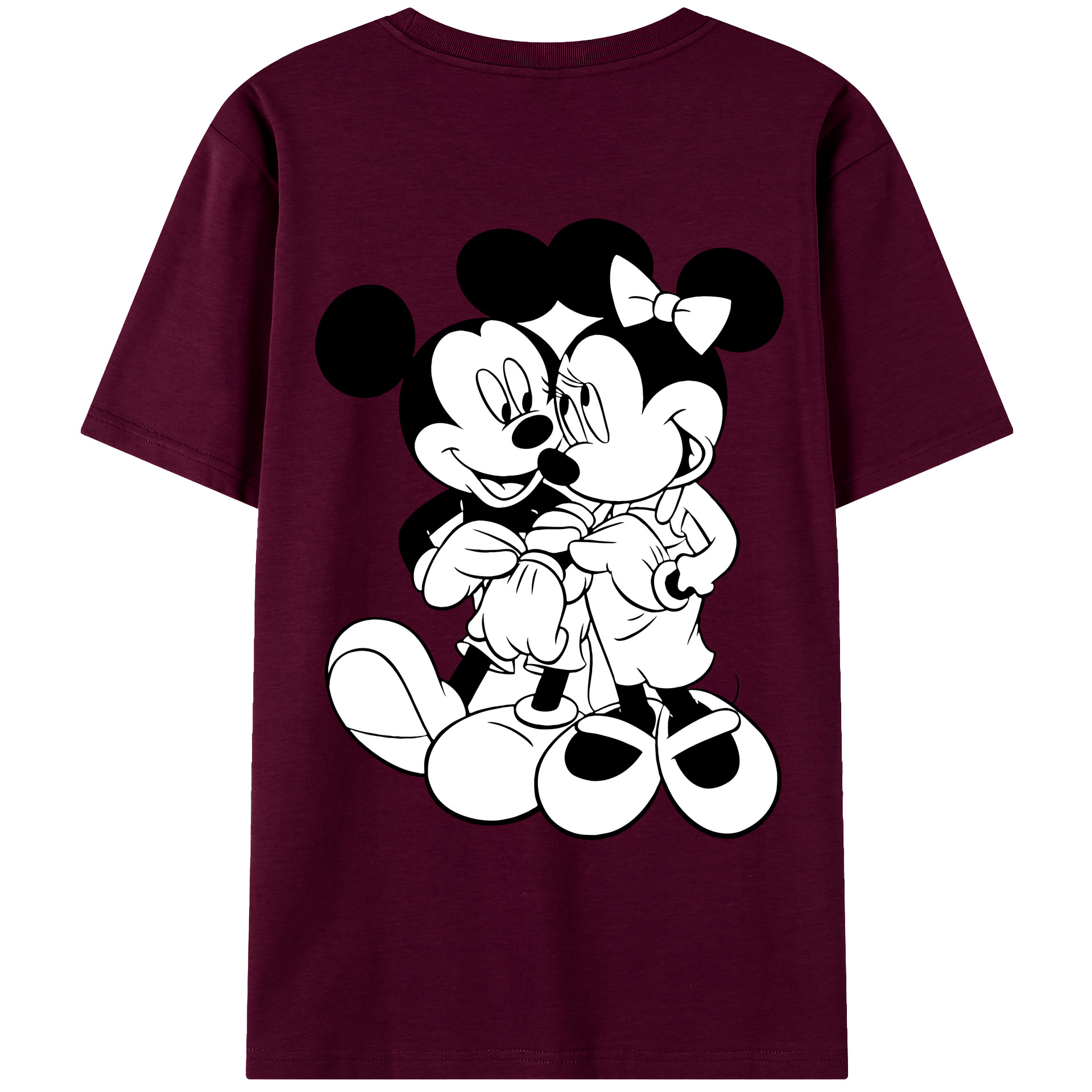 （画像用） ミッキーマウス Mickey Mouse レディース半袖Tシャツ(バックプリント)